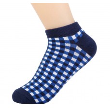 Plaid Houndstooth Cotton Socks Women Short Socks